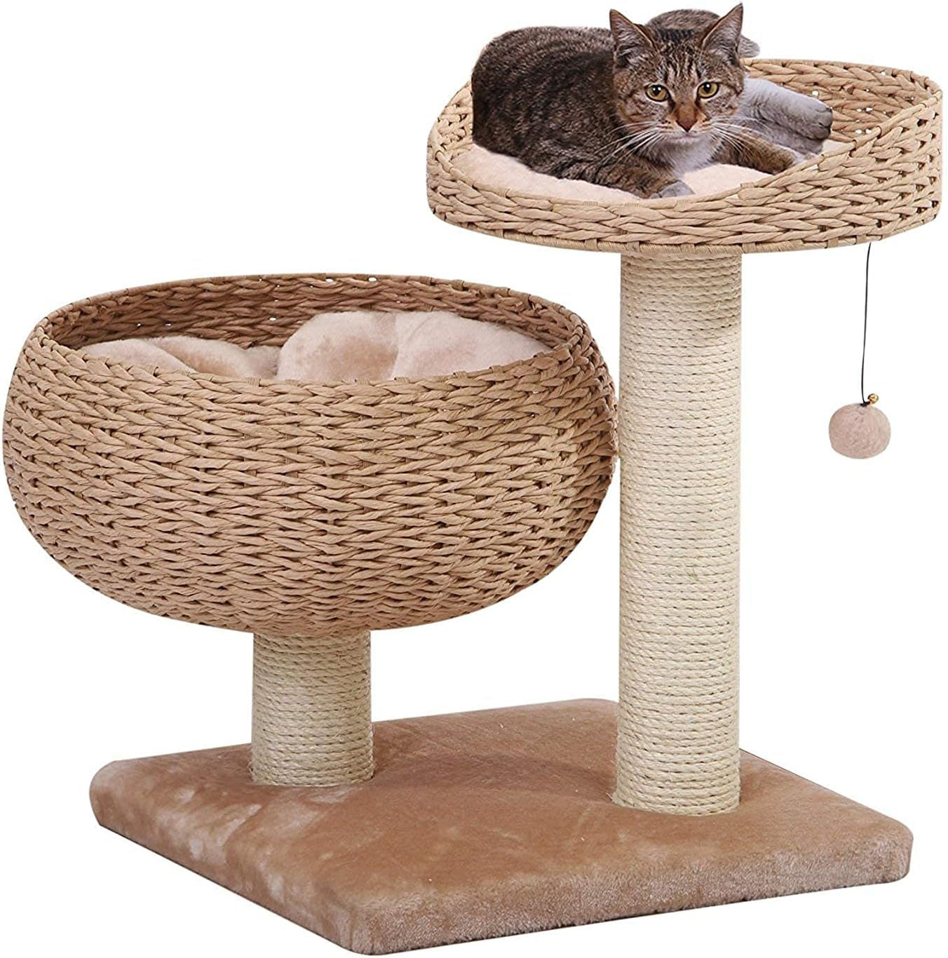 New Paper Rope Natural Bowl Shaped with Perch Cat Tree…